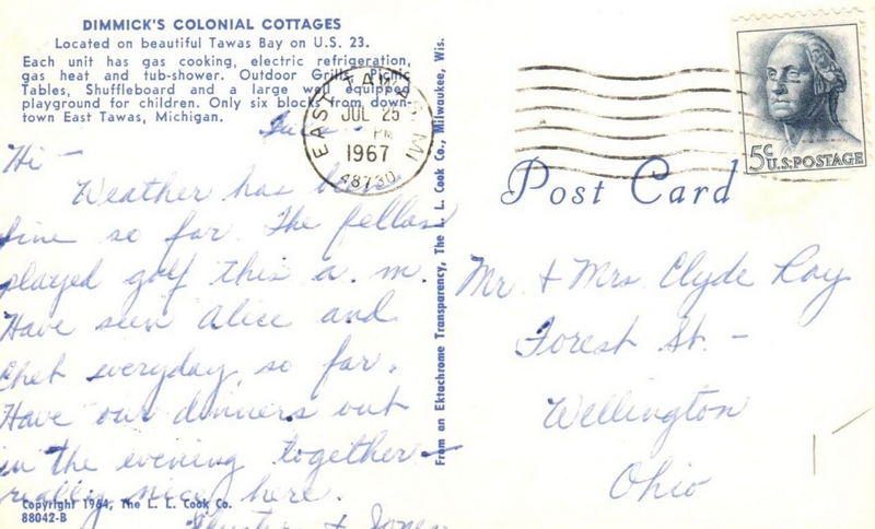 Dimmicks Colonial Cottages - Vintage Postcard (newer photo)